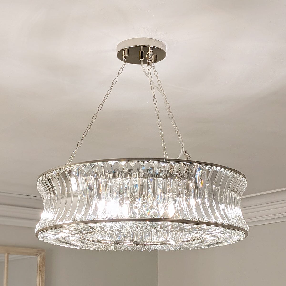 Limone Nickel & Glass 6 Light Pendant Ceiling Light Lighting