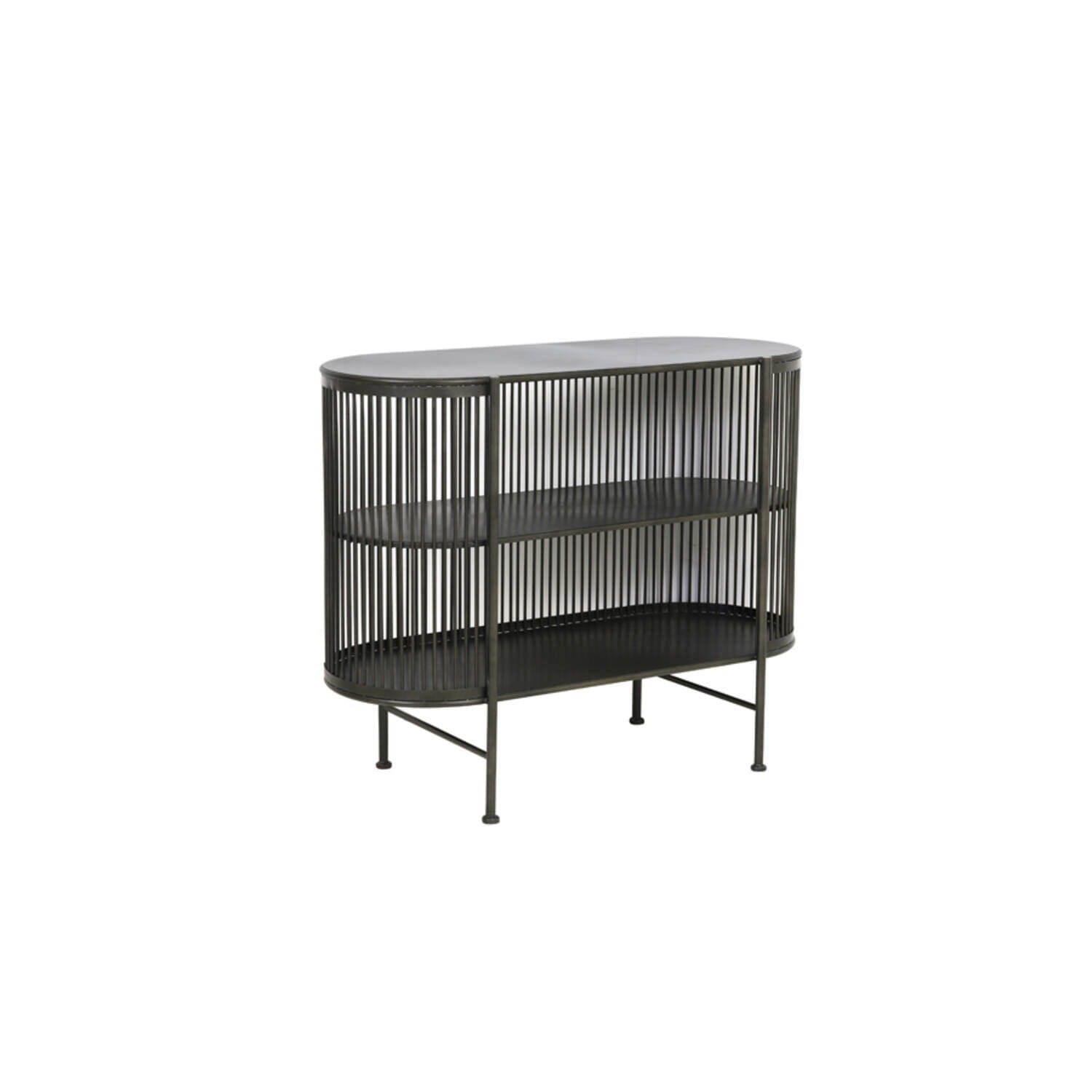 Liva Black Metal Shelving Unit Furniture