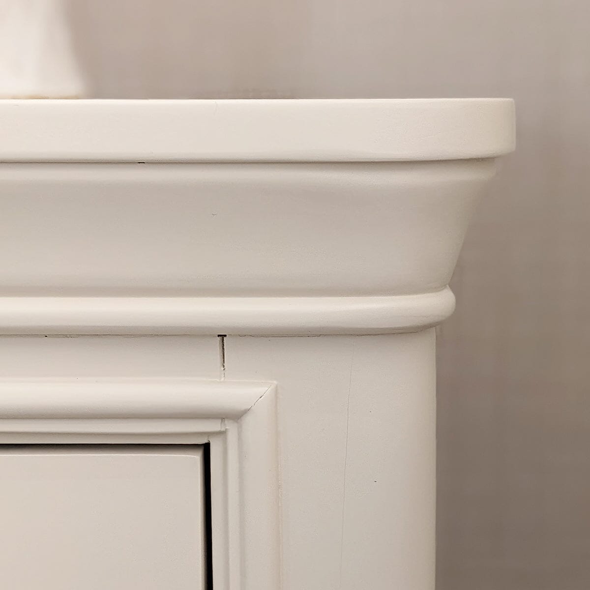 Louvre White Wooden 2 Drawer Bedside Table Furniture