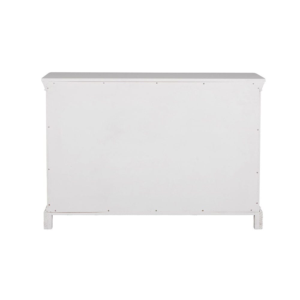 Louvre White Wooden 7 Drawer Chest Furniture