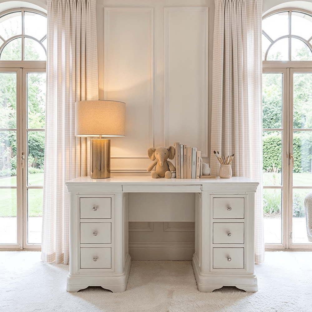 Louvre White Wooden Dressing Table Furniture