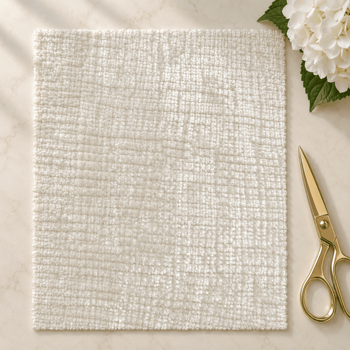 Luxe Chenille Pearl Fabric Sample Fabric