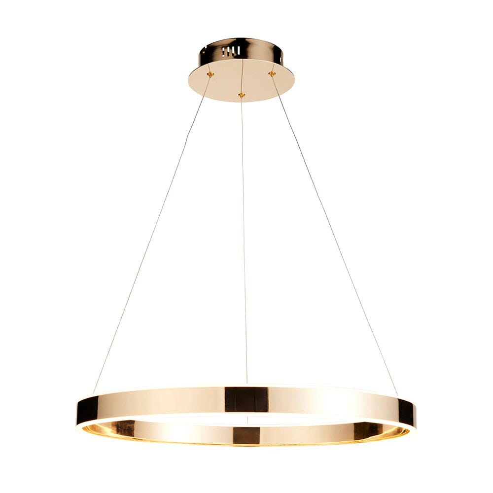 Lydia Gold Round LED Pendant Ceiling Light Lighting