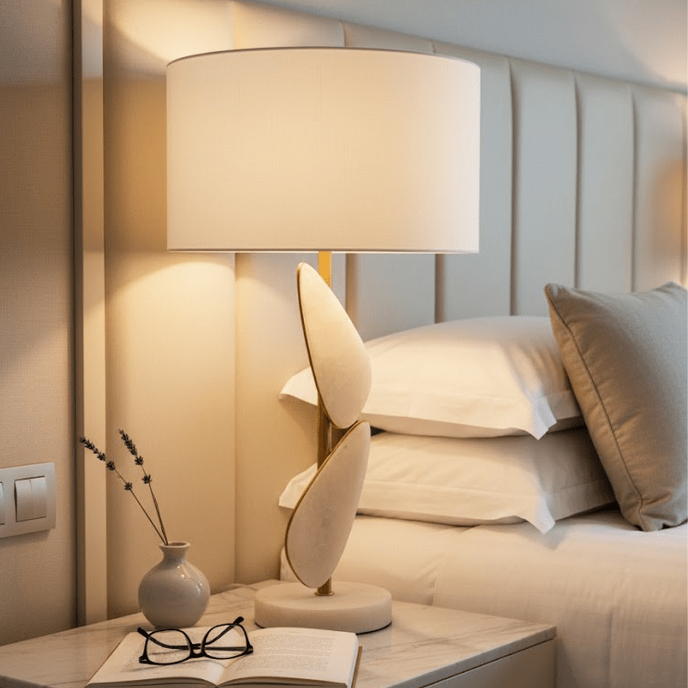 Maddie Luxury Brass & Alabaster Table Lamp Lighting
