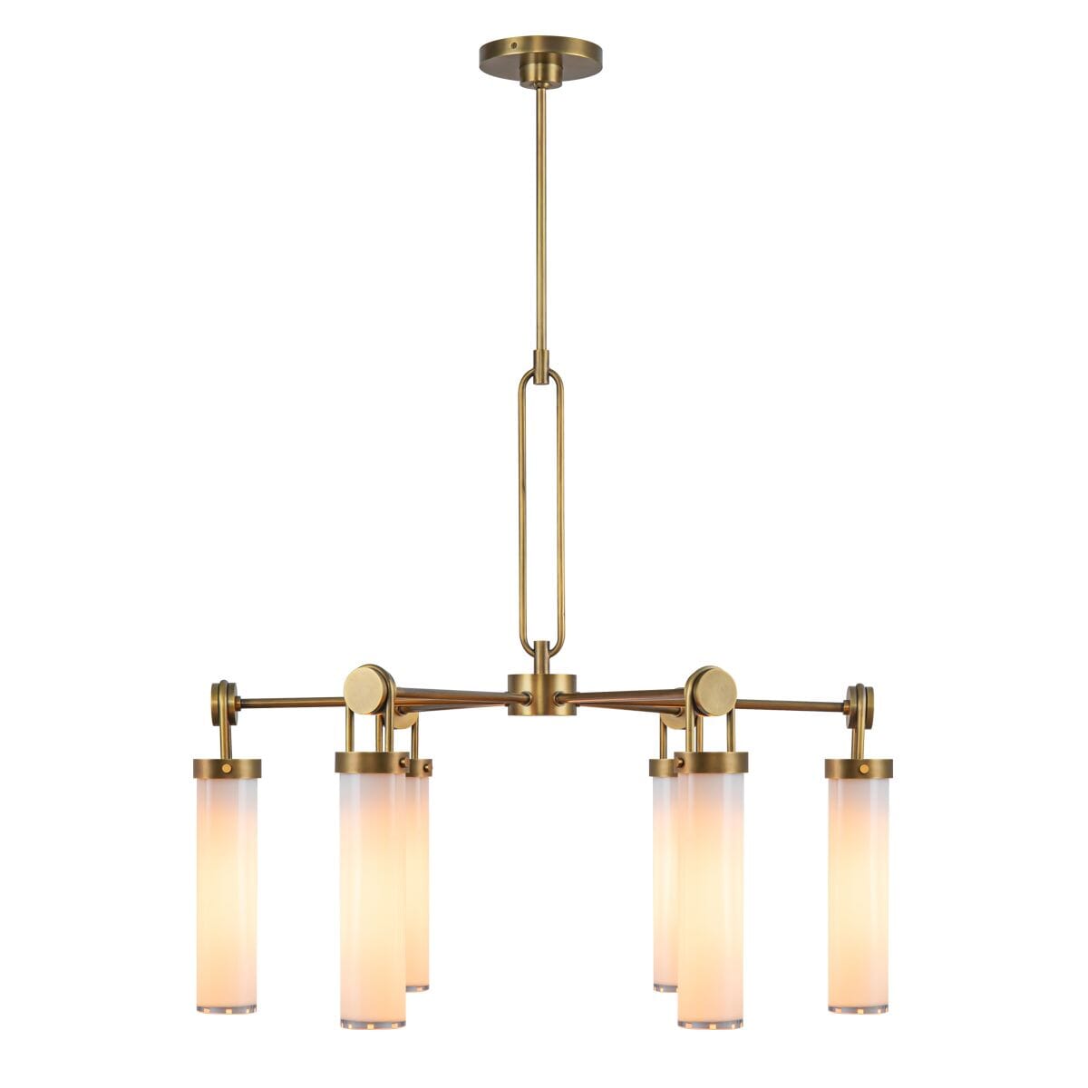 Maelis Gold 6 Light Cylinder Pendant Ceiling Light Lighting