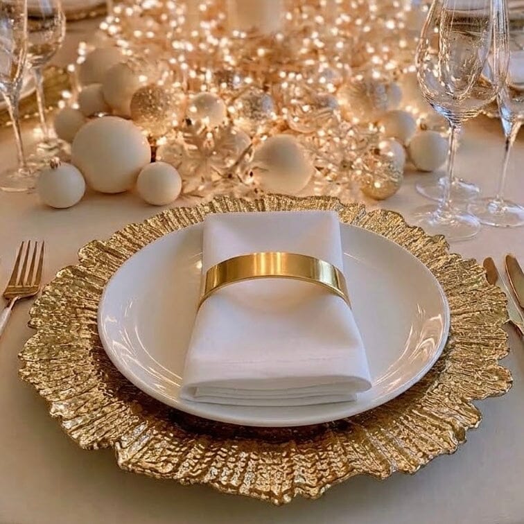 Maisie Gold Coral Charger Plate Accessories