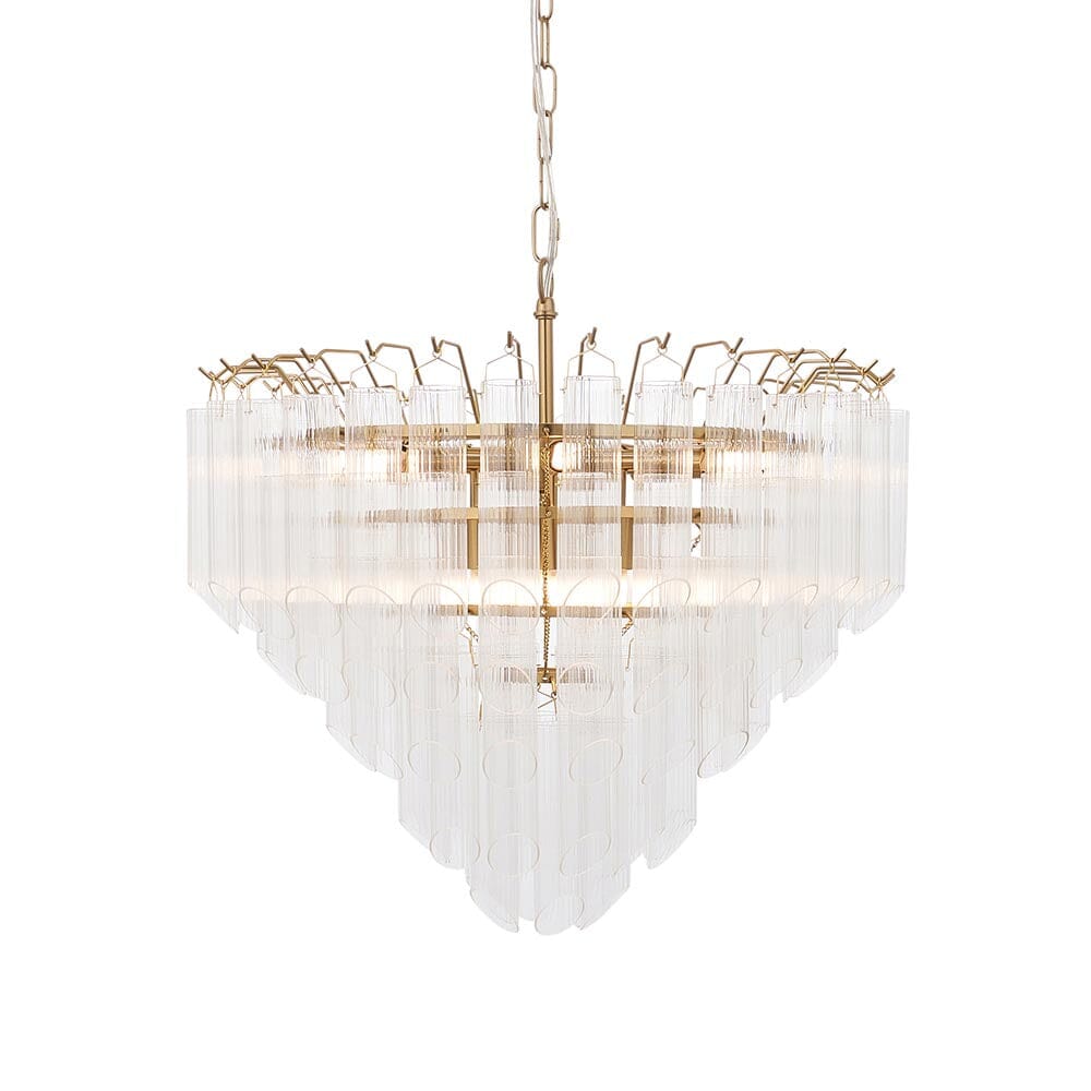 Maisie Luxury Gold & Glass 12 Light Pendant Ceiling Light Lighting