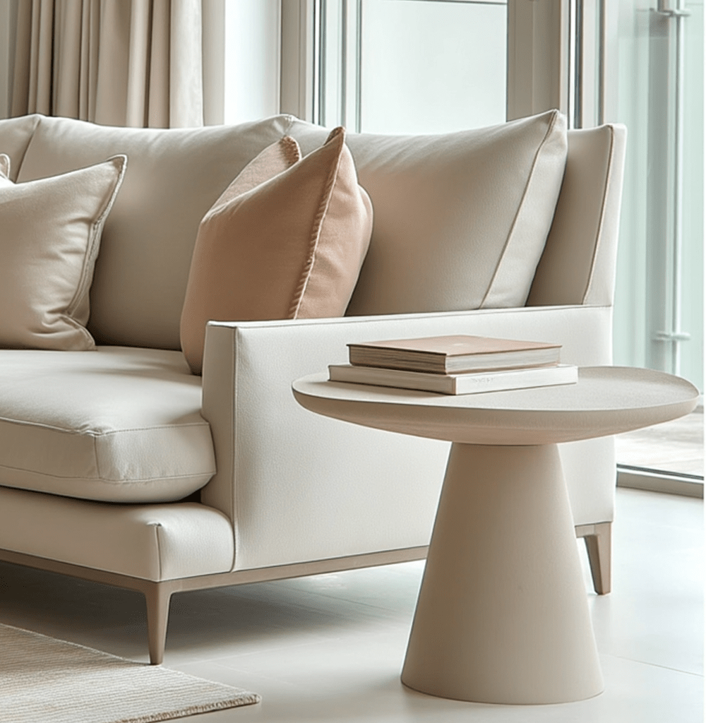 Marille Cream Round Side Table Furniture