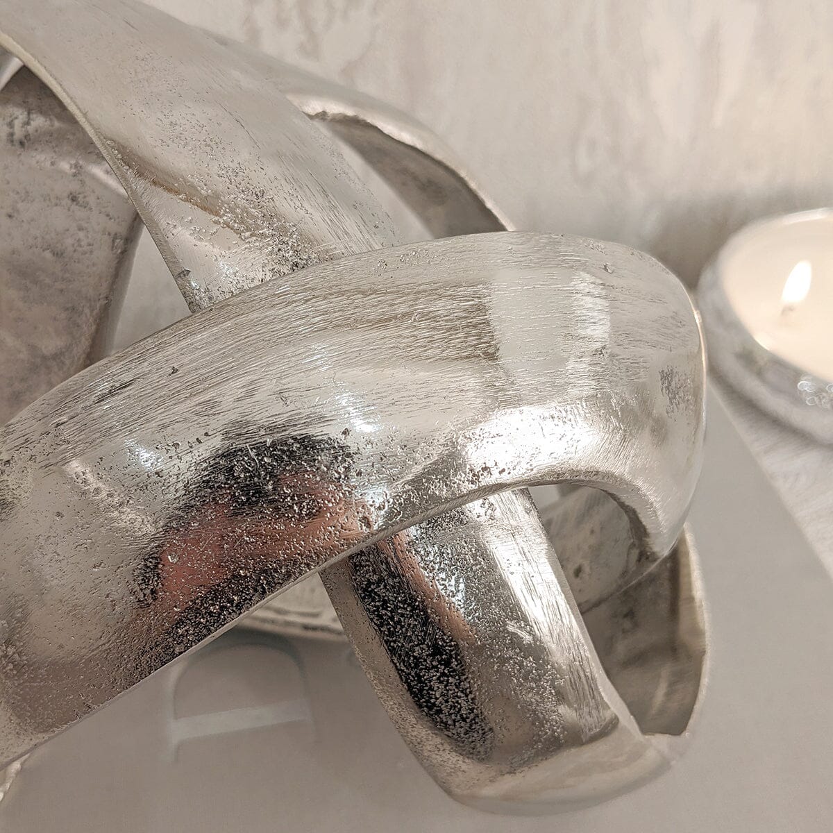 Marteli Decorative Silver Knot Sculpture Accessories