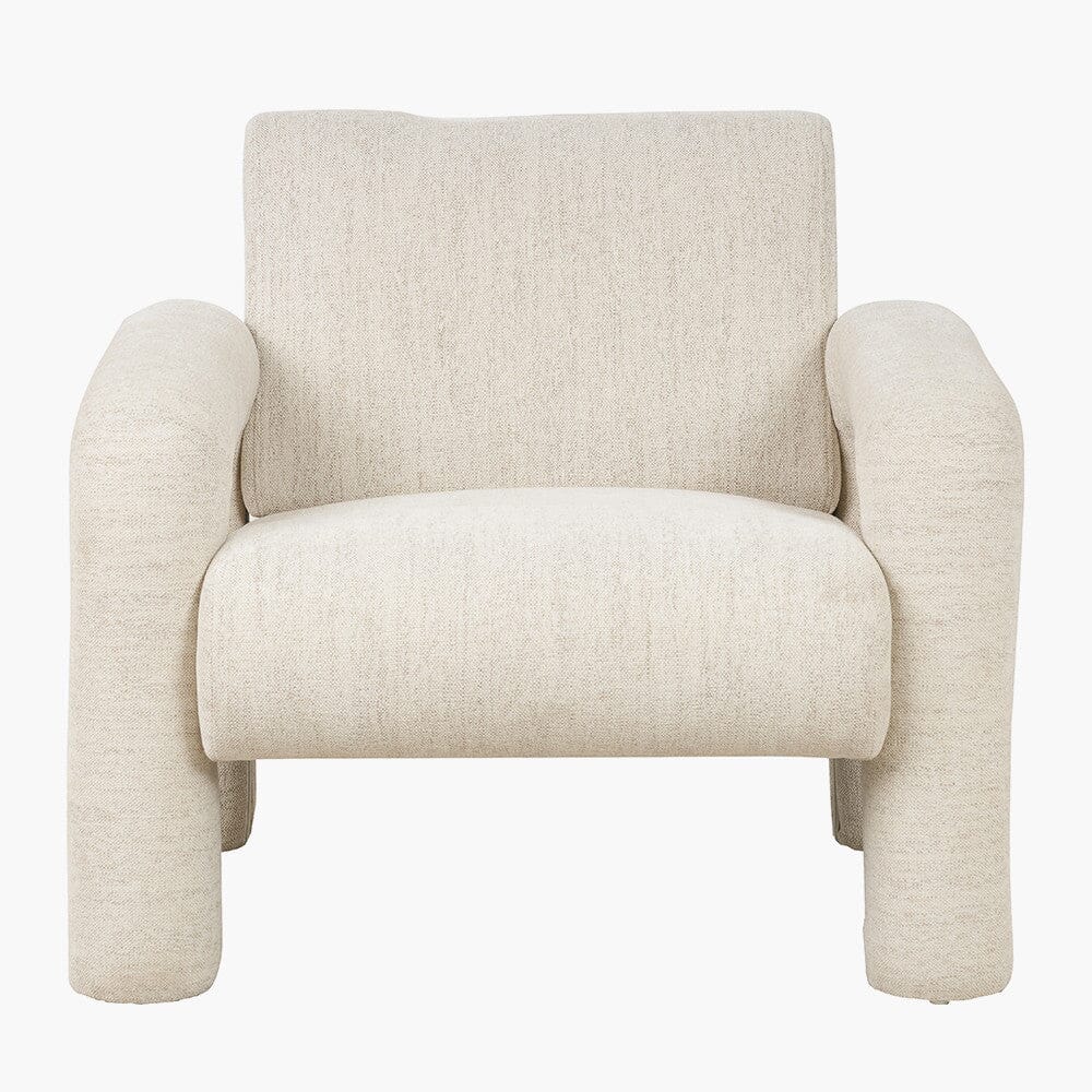 Marylebone White Textured Fabric Accent Chair Furniture