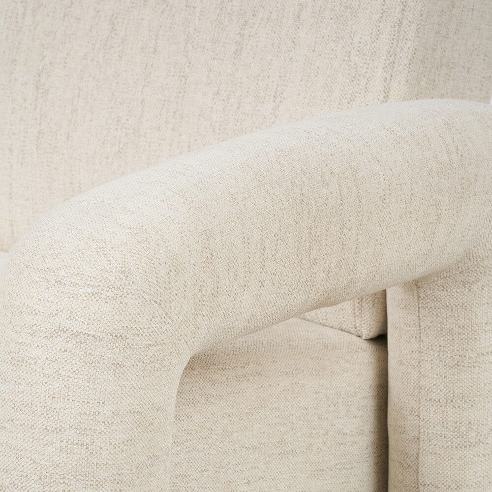 Marylebone White Textured Fabric Accent Chair Furniture
