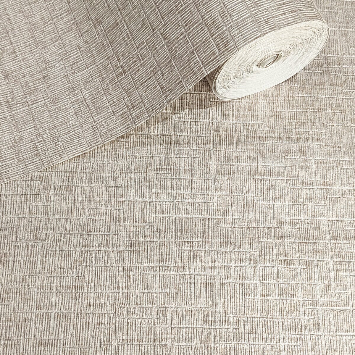 Matilda Beige Abstract Lines Textured Wallpaper Home Improvement