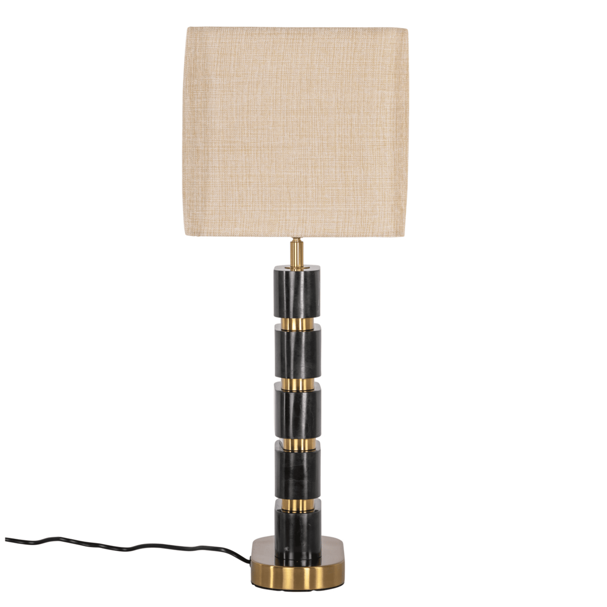 Maxi Black Marble & Gold Table Lamp Lighting