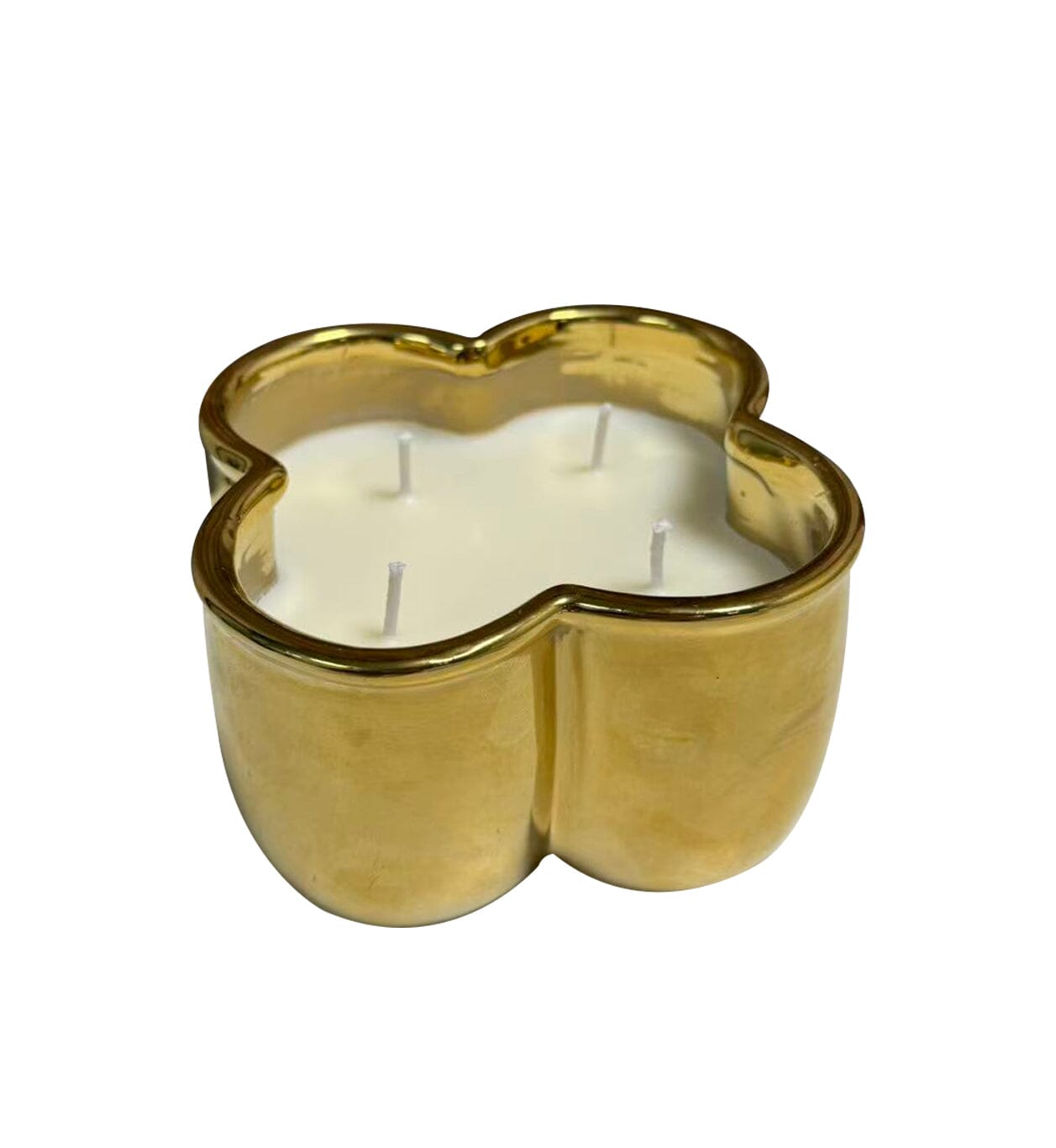 Maya Gold Clover Shaped Decorative Candle Fragrance