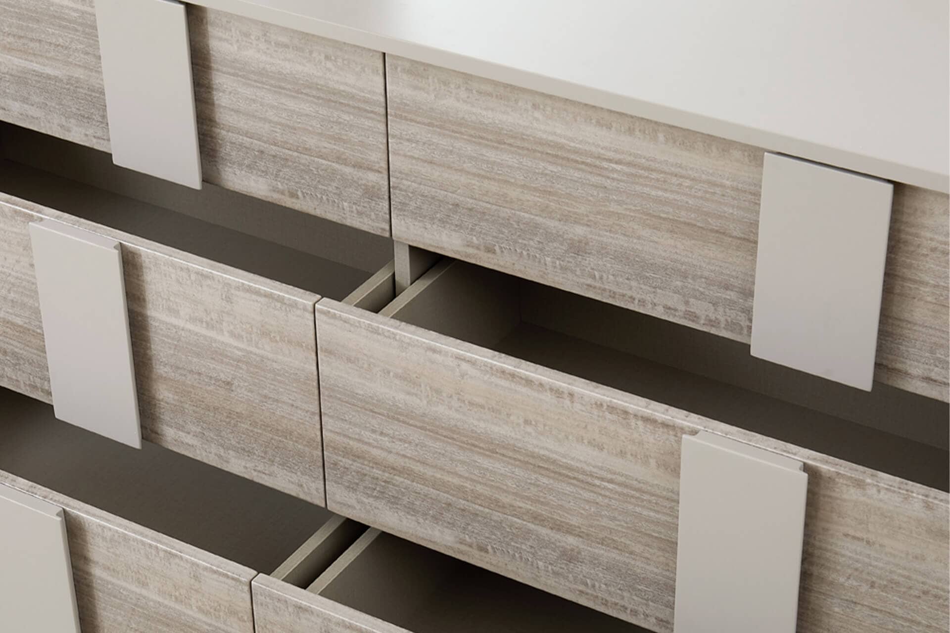 Maya Luxury Greige 6 Drawer Chest Furniture