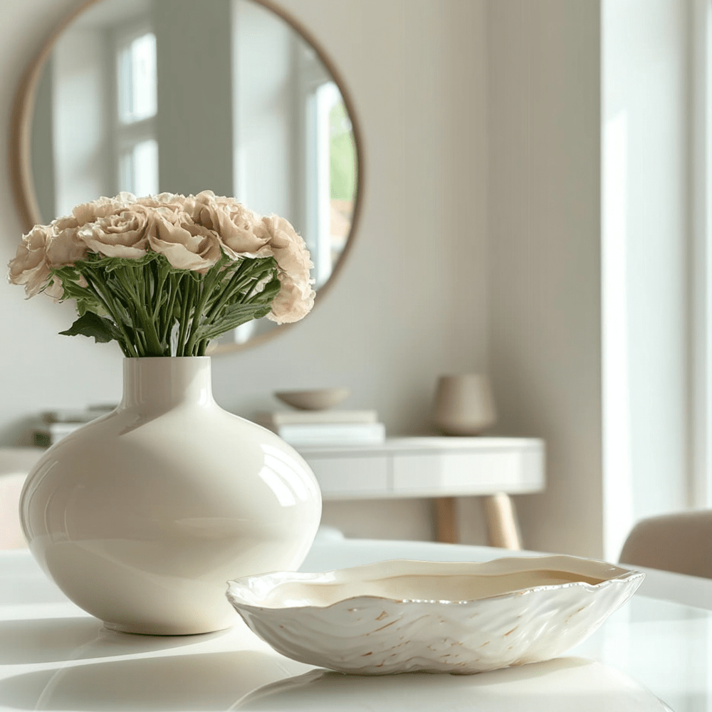 Maye Large Cream Pearl Decorative Dish Accessories