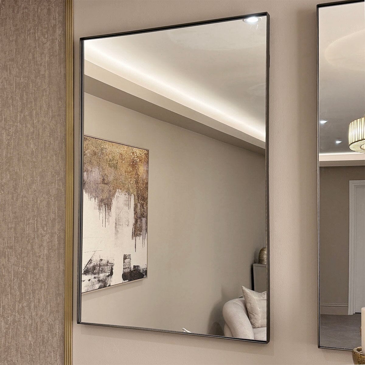 Maylee Medium Rectangular Bronze Mirror Accessories
