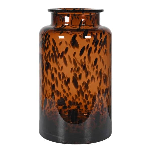 Melanie Amber Speckled Glass Decorative Vase Accessories