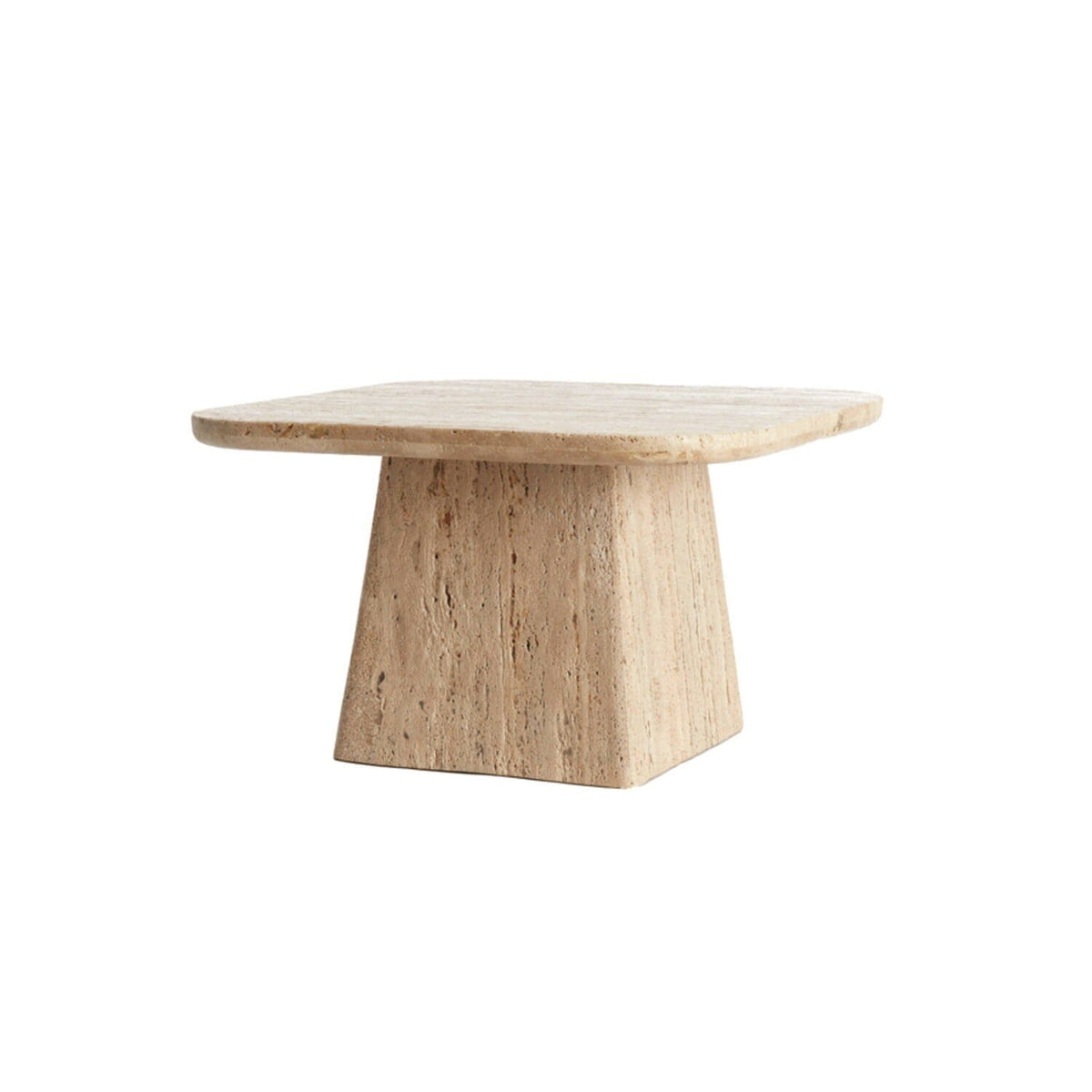 Micah Travertine Square Coffee Table Furniture