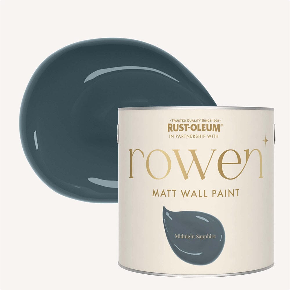 Midnight Sapphire Deep Blue Walls & Ceilings Washable Flat Matt Paint - 2.5L Home Improvement