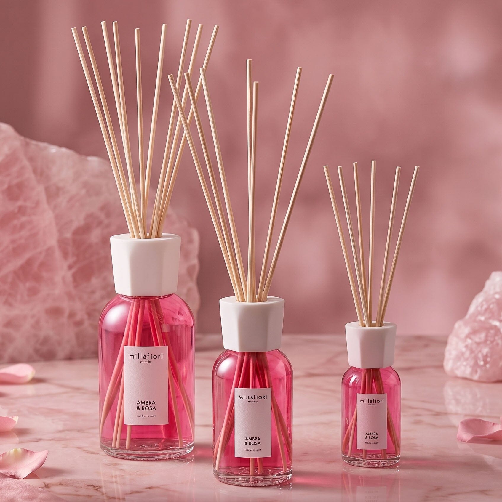 Millefiori Ambra & Rosa Fragrance 500ml Diffuser