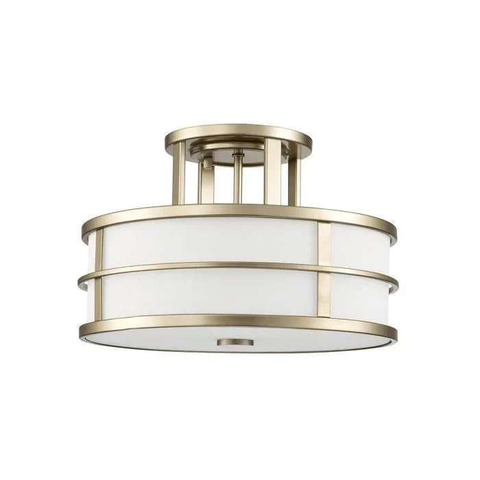 Millie Painted Brass 3 Light Semi-Flush Ceiling Light Lighting