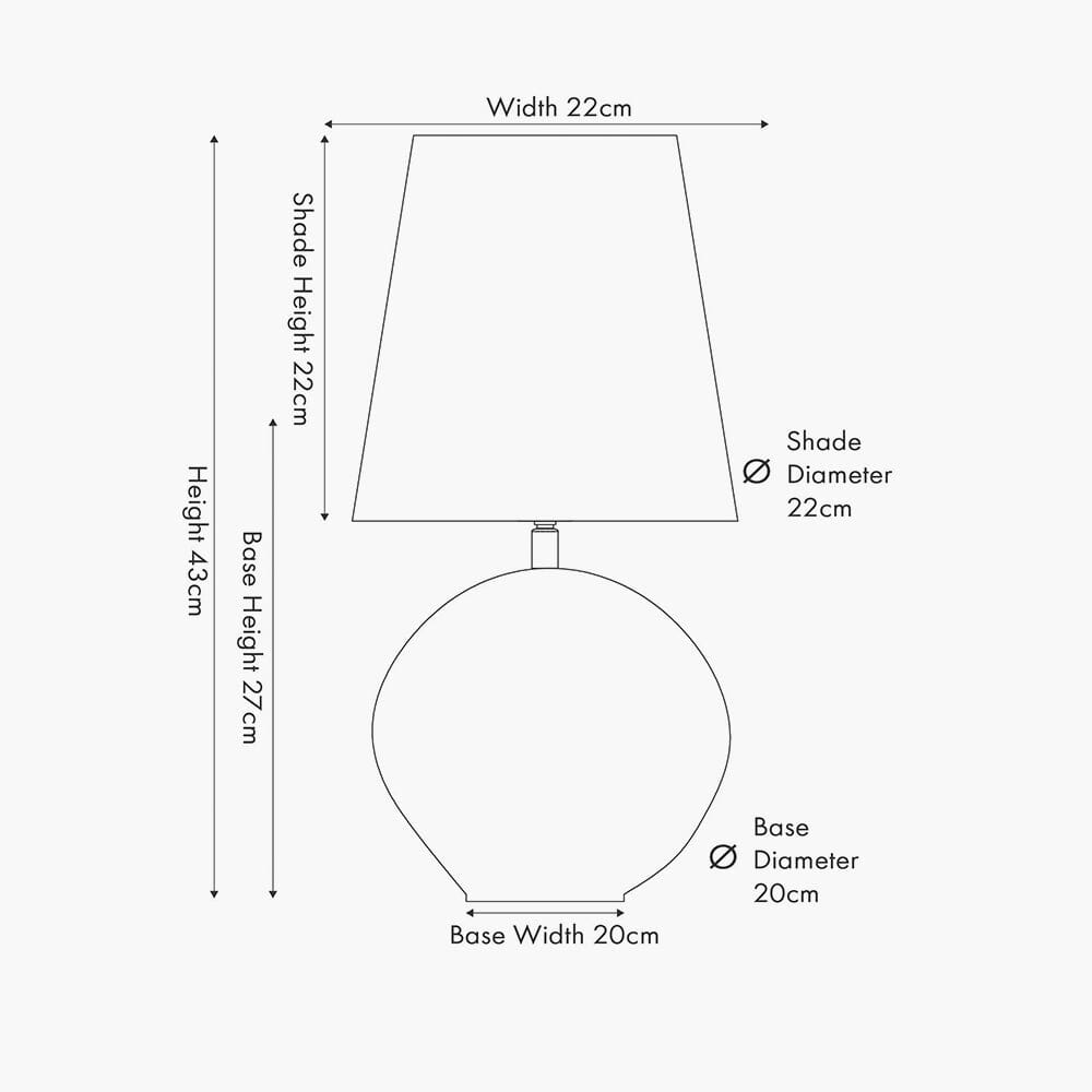 Milou Clear Glass Organic Table Lamp with Grey Shade Lighting