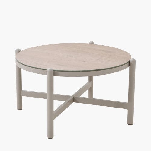 Moeven Cream Set of 2 Outdoor Tables Outdoor