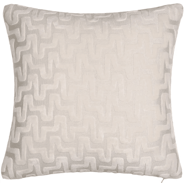 Monroe Cream Wavy Patterned Feather Filled Cushion - 56x56cm Textiles