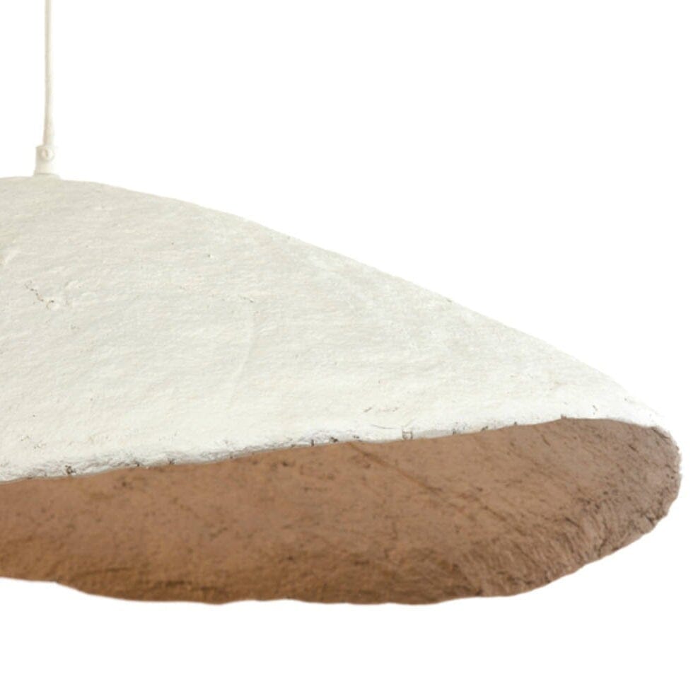 Montrose Large Cream & Antique Brass Organic Ceiling Light Lighting