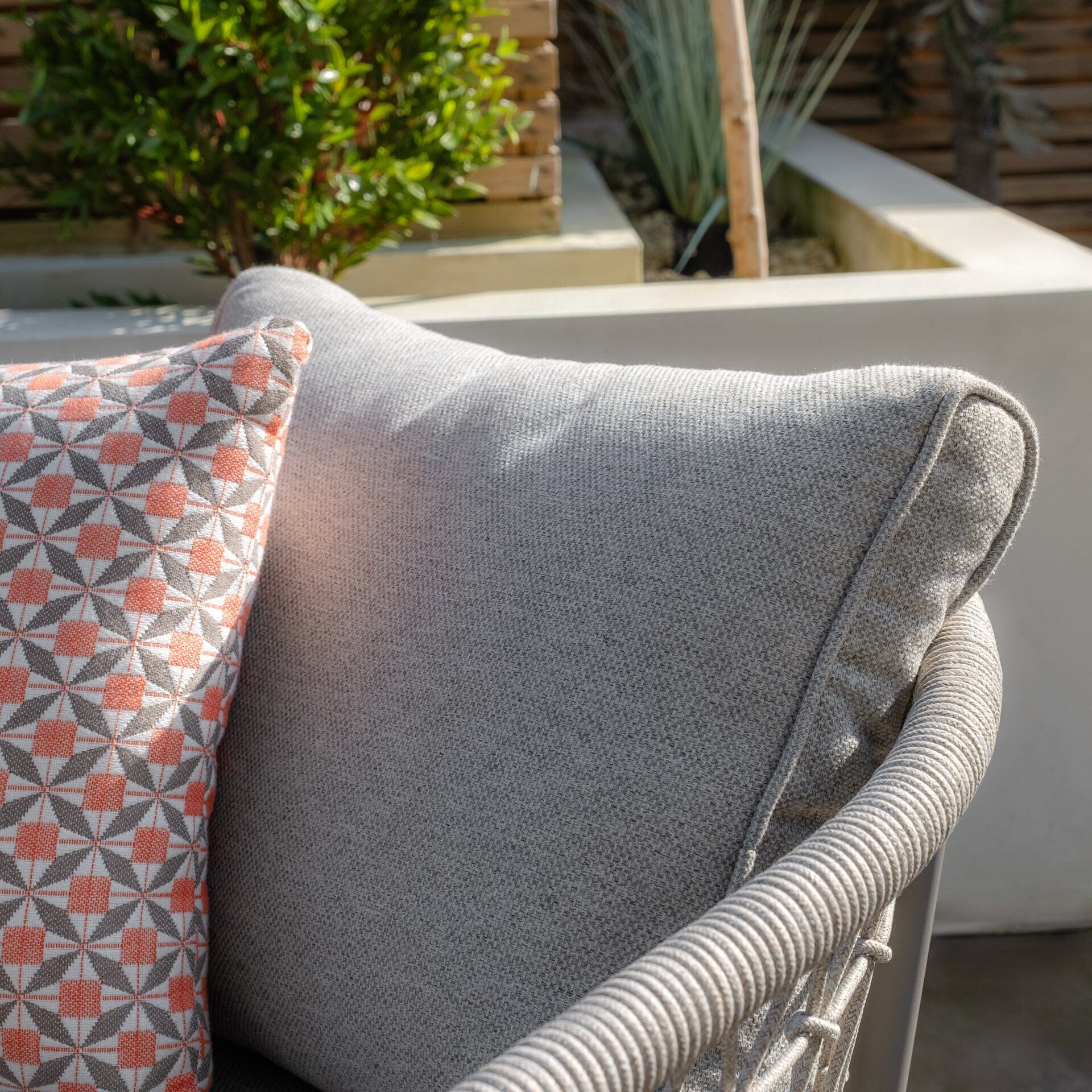 Morocco Outdoor Cream & Taupe Chair Lounge Set Outdoor
