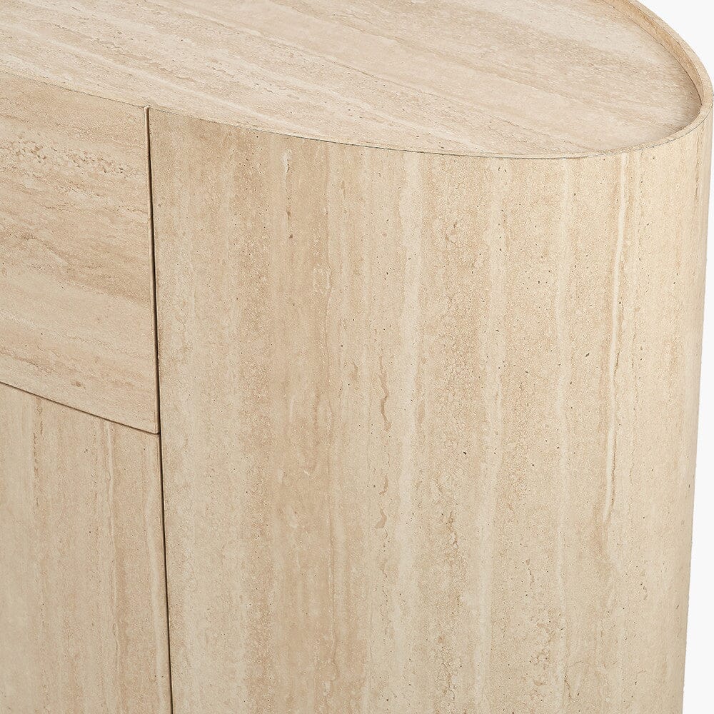 Moxin Travertine Effect 2 Door Sideboard Furniture