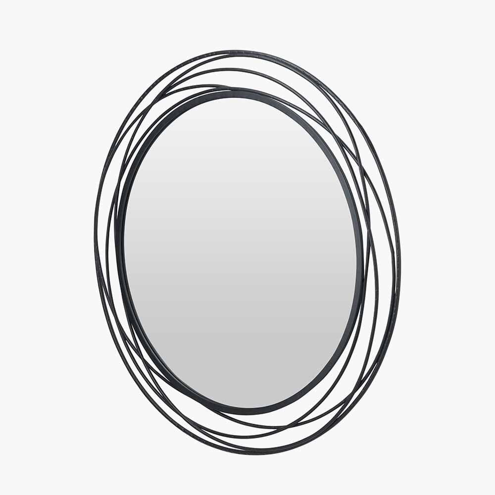 Nantes Black Round Wall Mirror Accessories