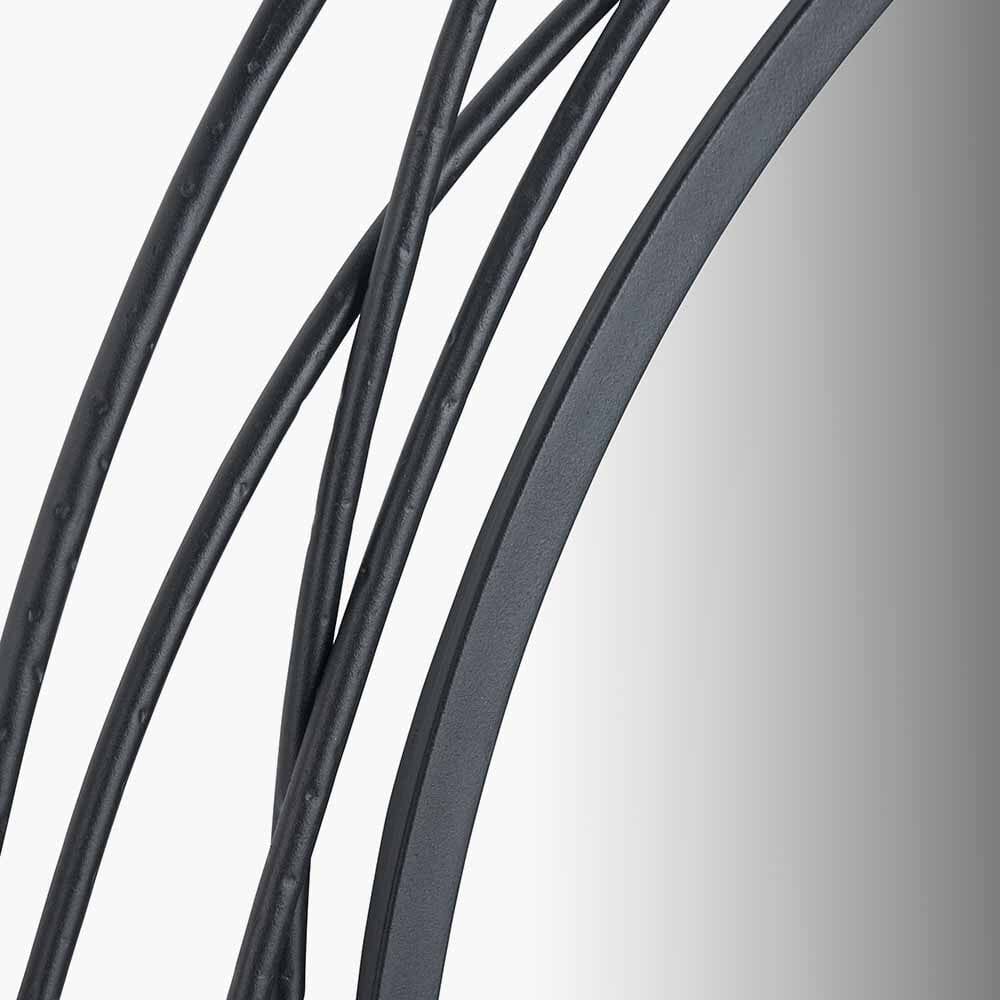 Nantes Black Round Wall Mirror Accessories