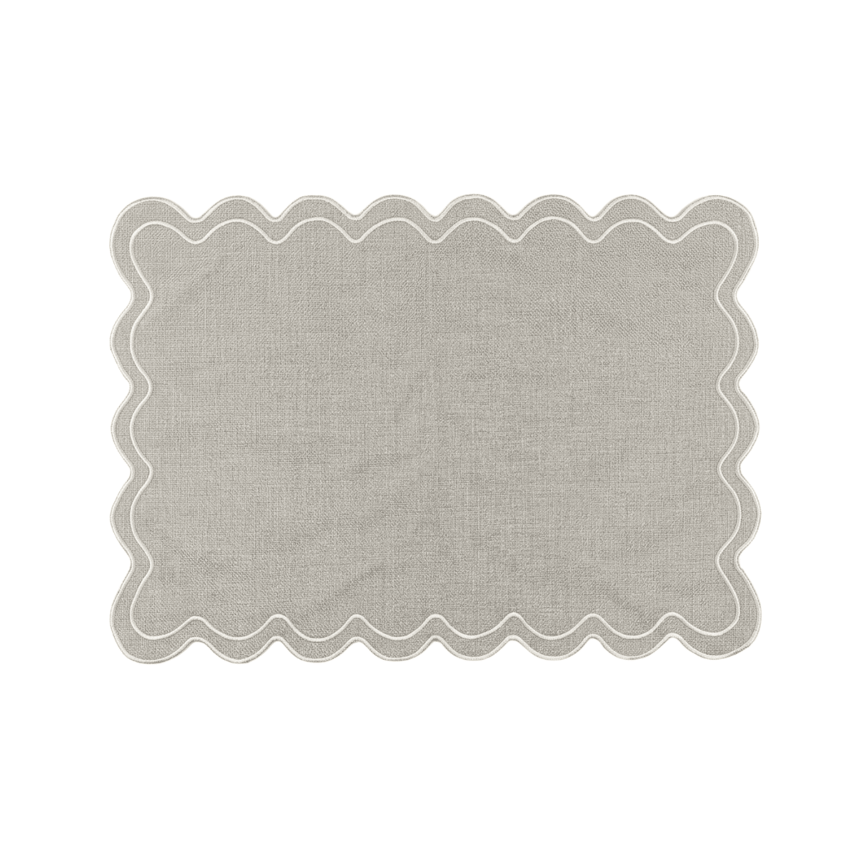 Naomi Cream Linen Look Squiggle Edge Placemat Accessories