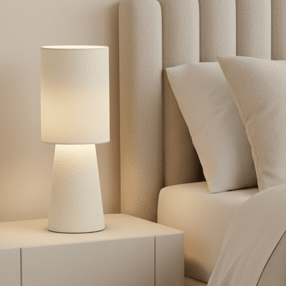 Nellie Cream Boucle Table Lamp Lighting