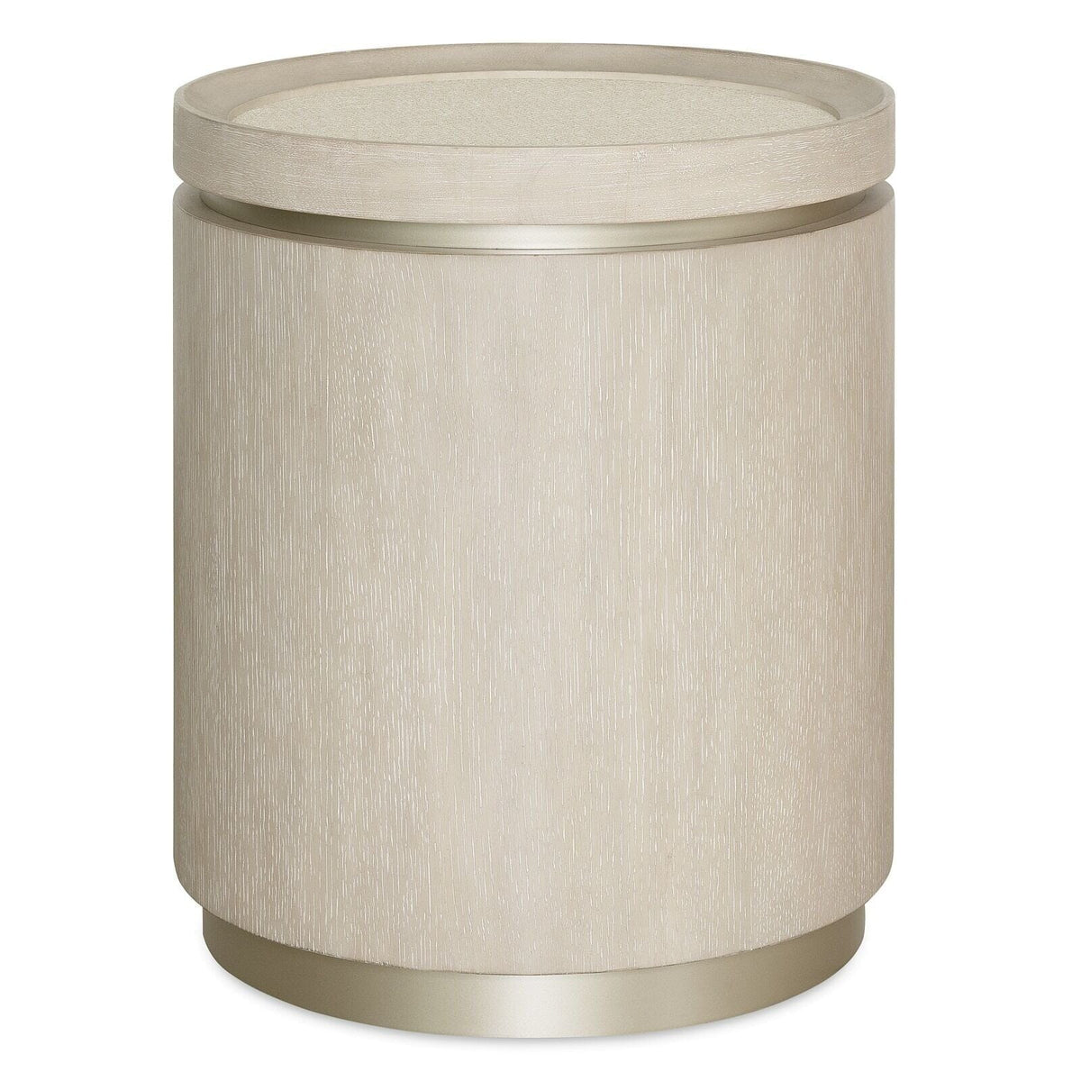 Nerida Whitewash Round Side Table Furniture