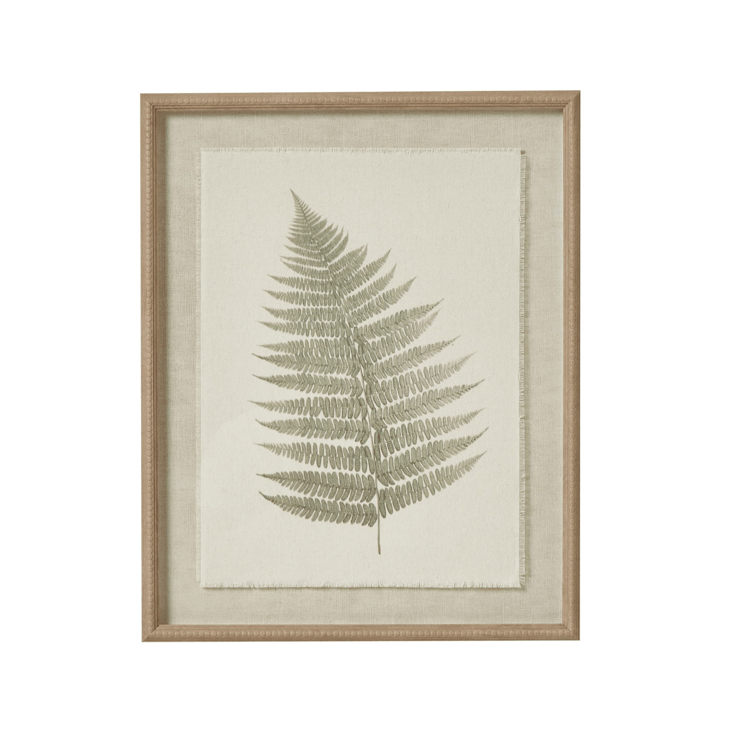 Nia Sage Green Bracken Leaf Print Framed Wall Art Accessories