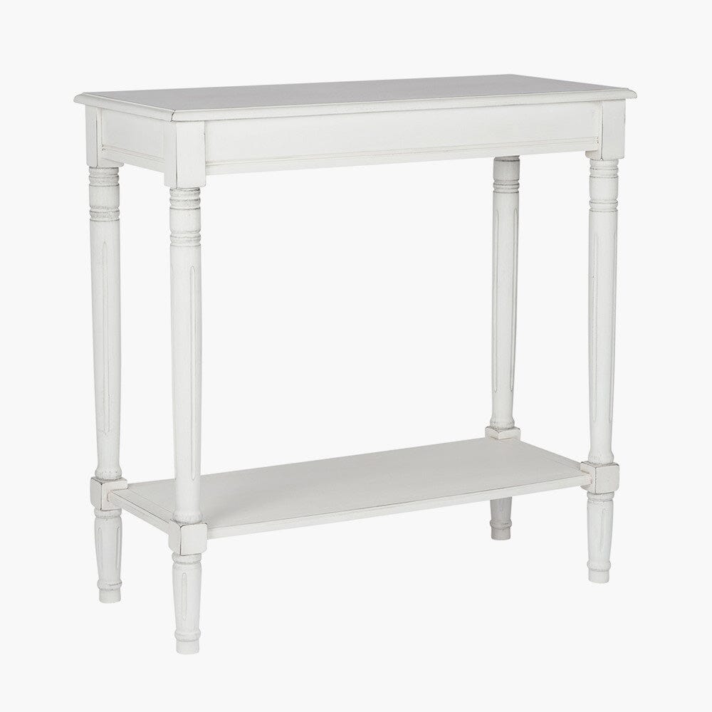 Nia White Wooden Console Table Furniture