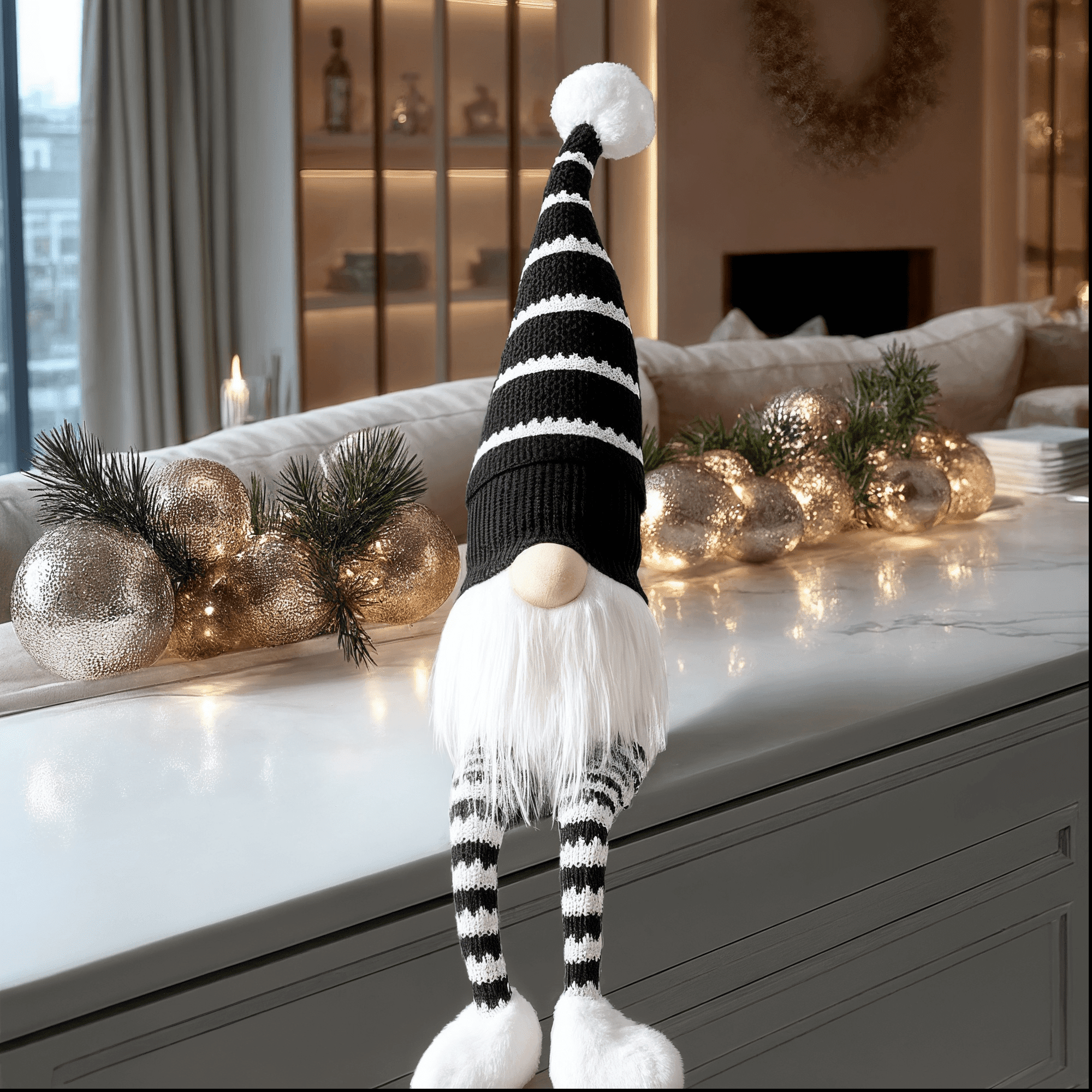 Noelle Monochrome Shelf Sitting Gonk Accessories