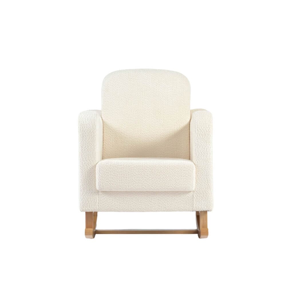 Noemi Snow Boucle Rocking Nursing Chair Nursery