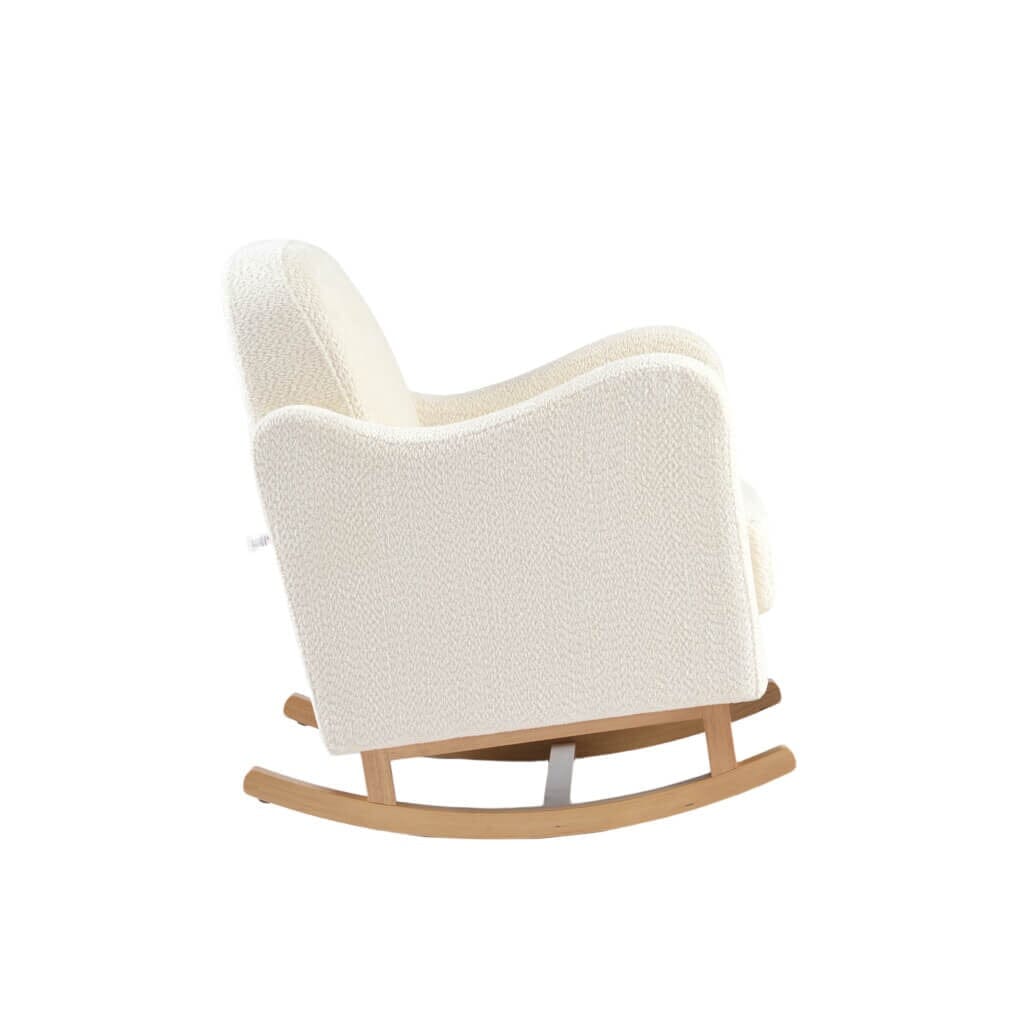 Noemi Snow Boucle Rocking Nursing Chair Nursery