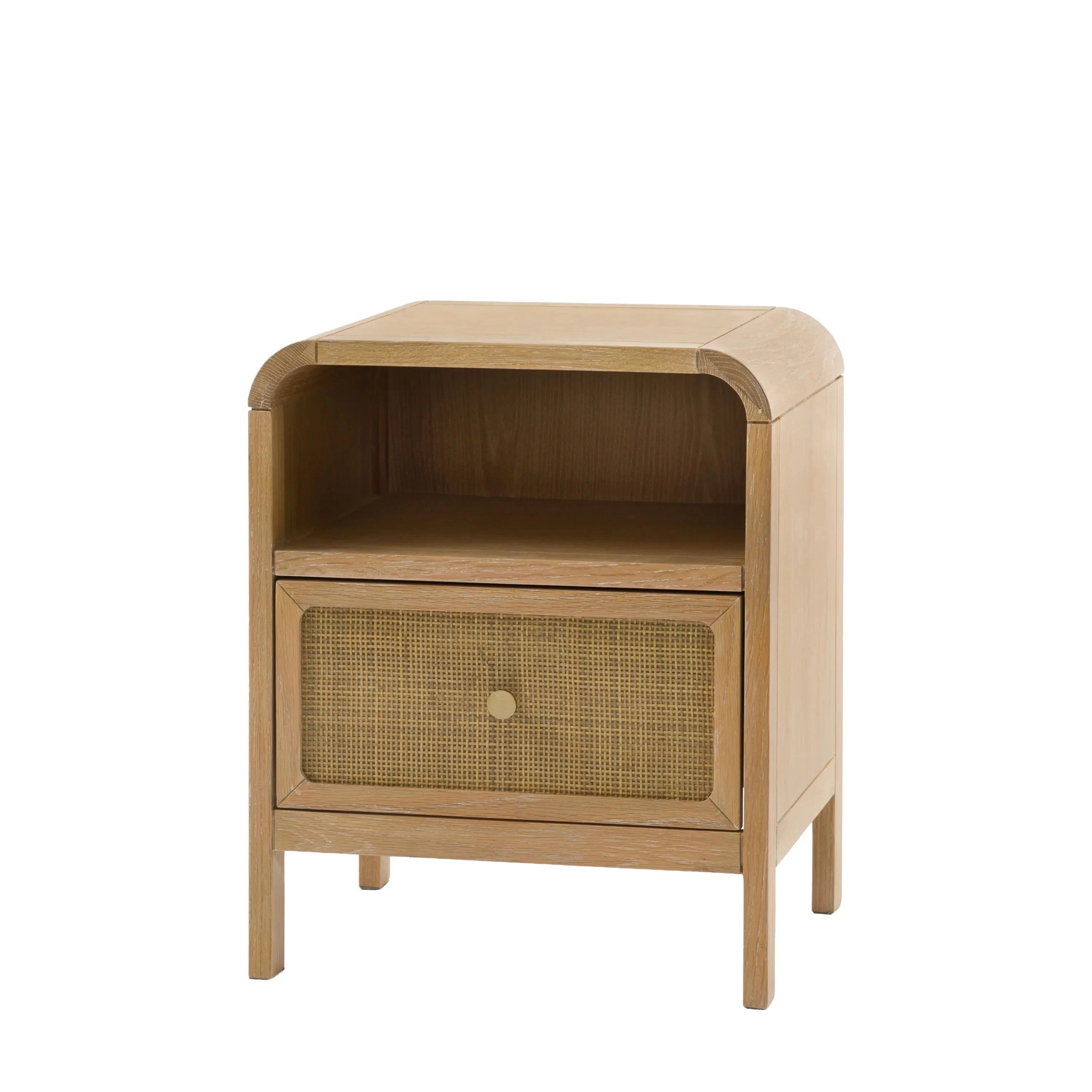 Nook Natural Rattan 1 Drawer Bedside Table Furniture