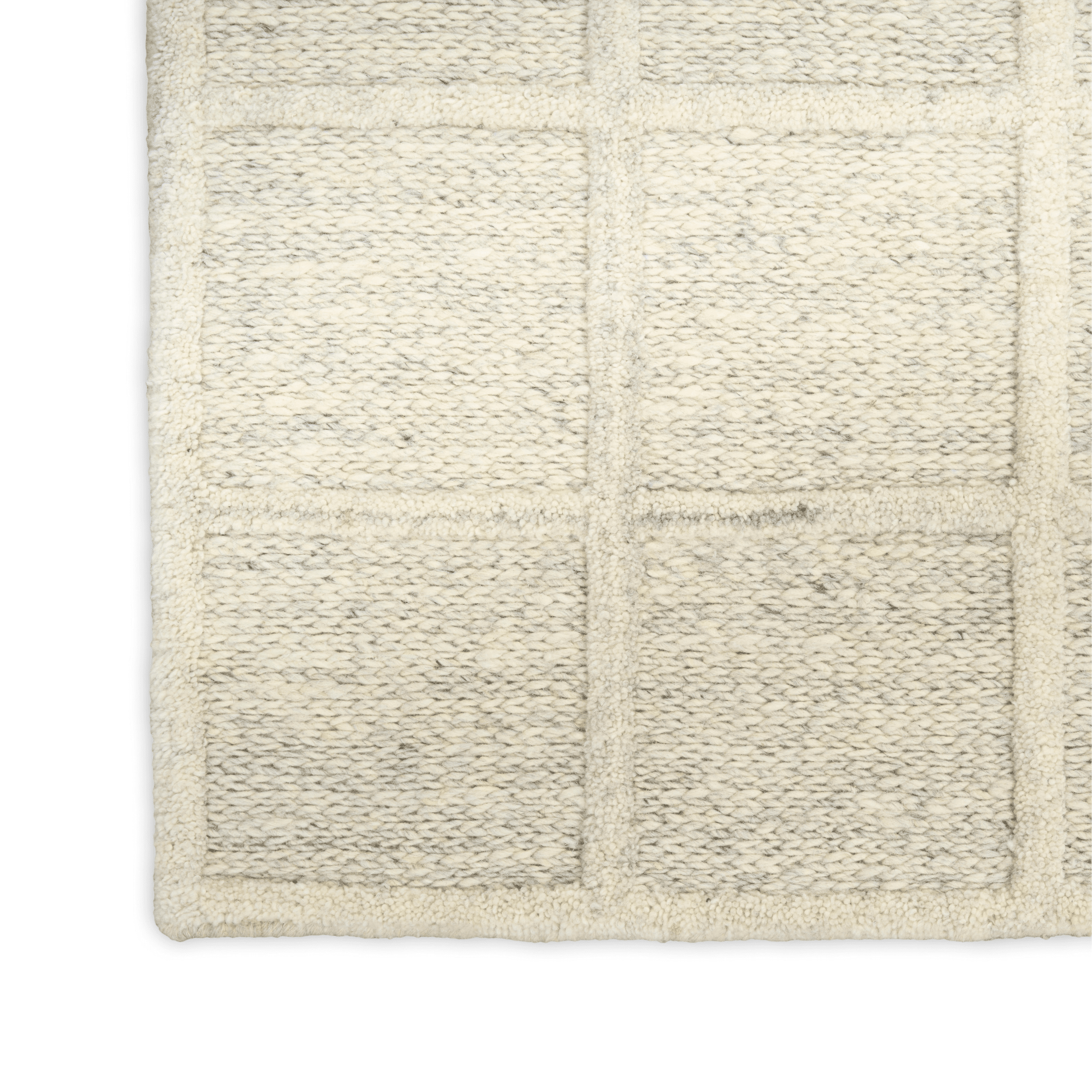 Noto Cream Checkered Pattern Rug Textiles