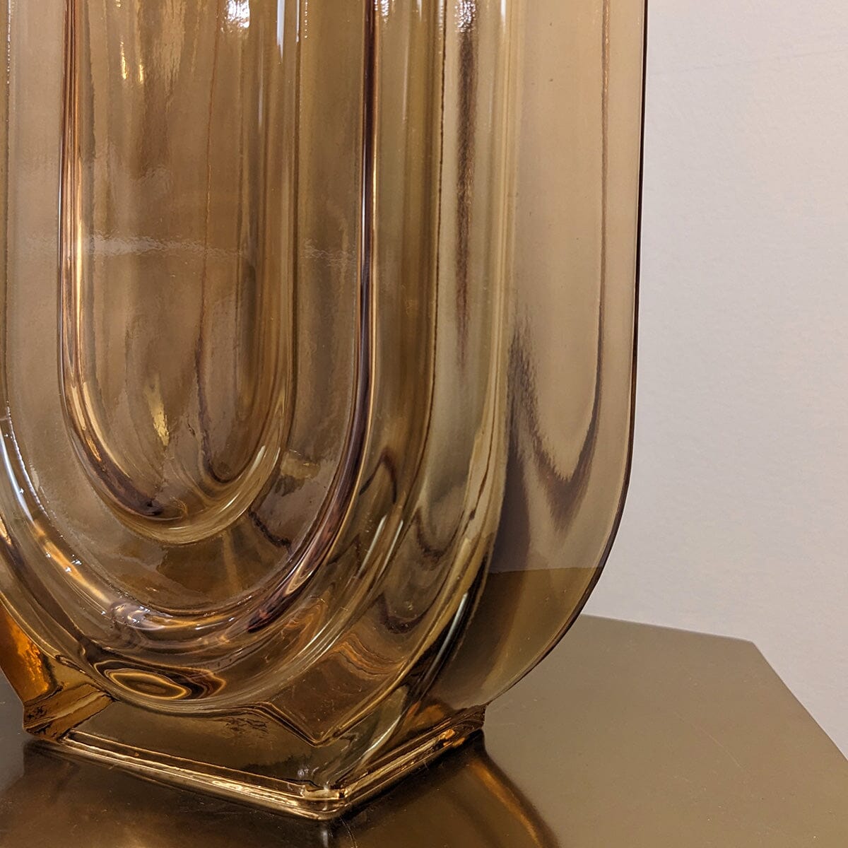 Nougat Tall Amber Glass Vase Accessories