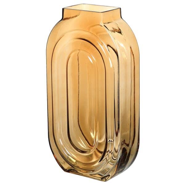Nougat Tall Amber Glass Vase Accessories