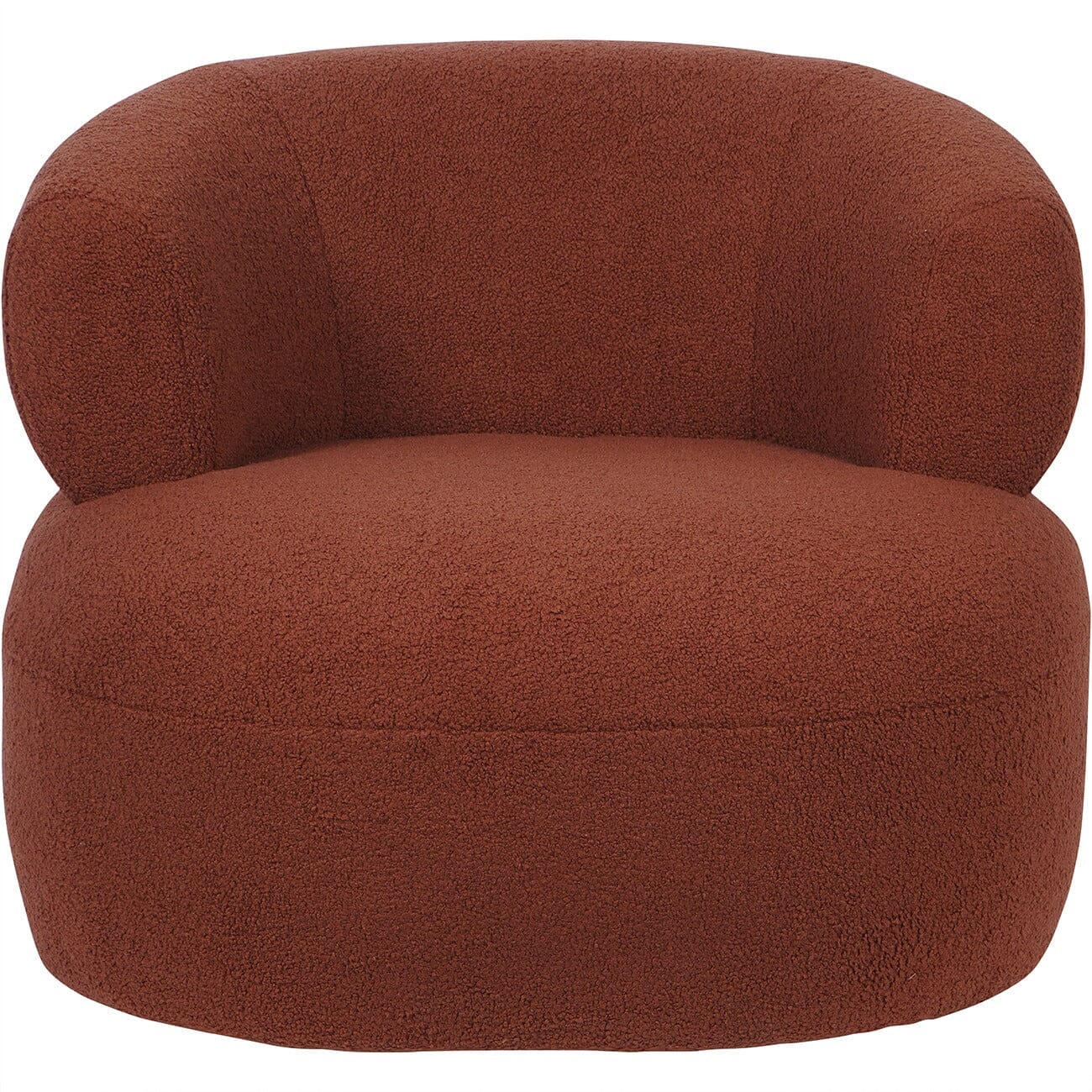 Nyra Terracotta Boucle Accent Chair Furniture