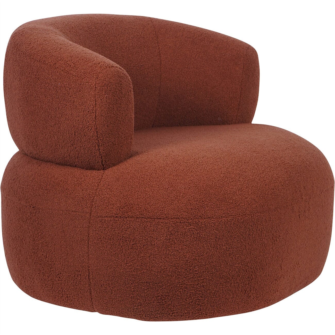 Nyra Terracotta Boucle Accent Chair Furniture
