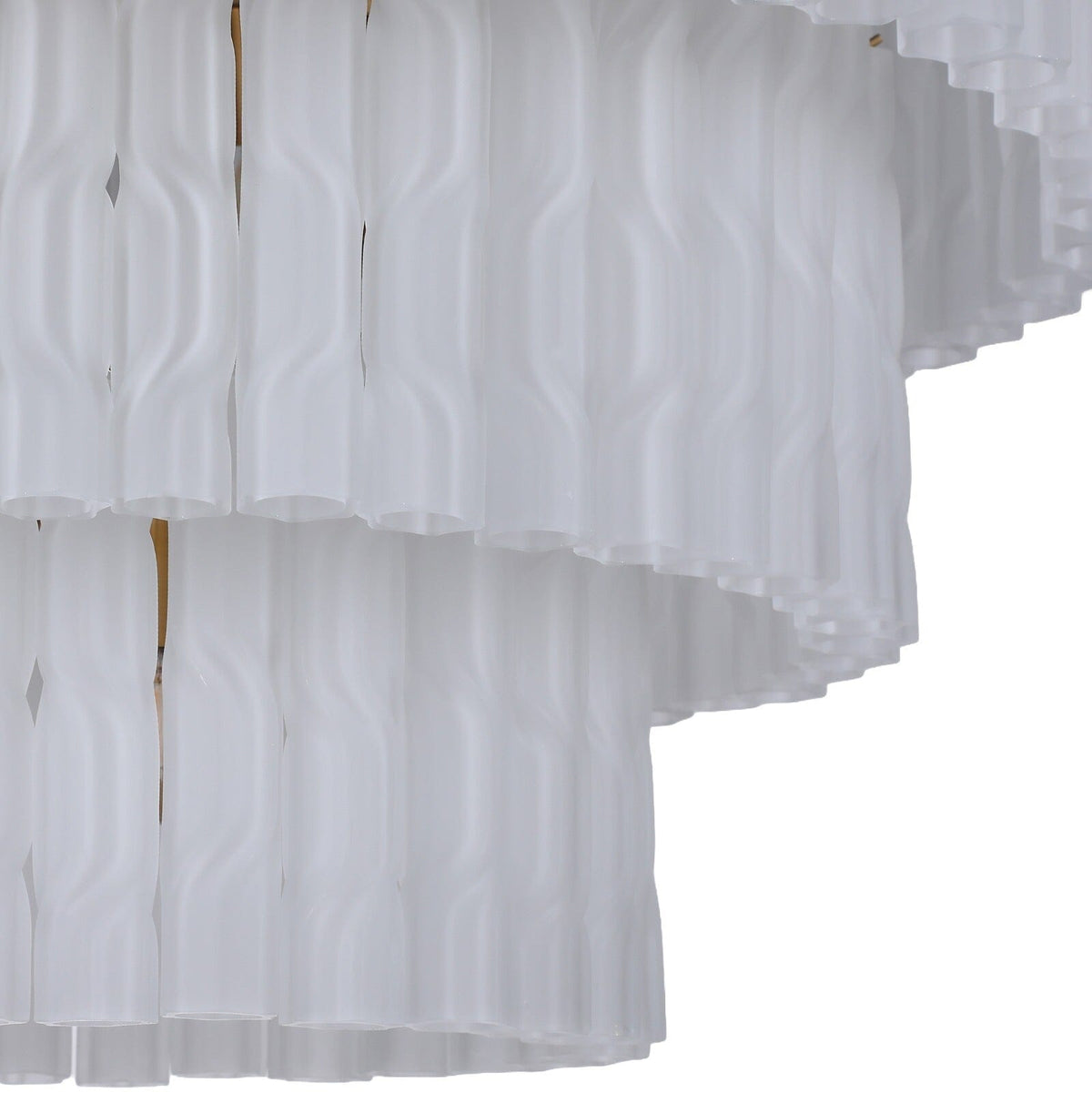 Ophelia Large Luxury Frosted Glass 3 Tier Chandelier Lighting