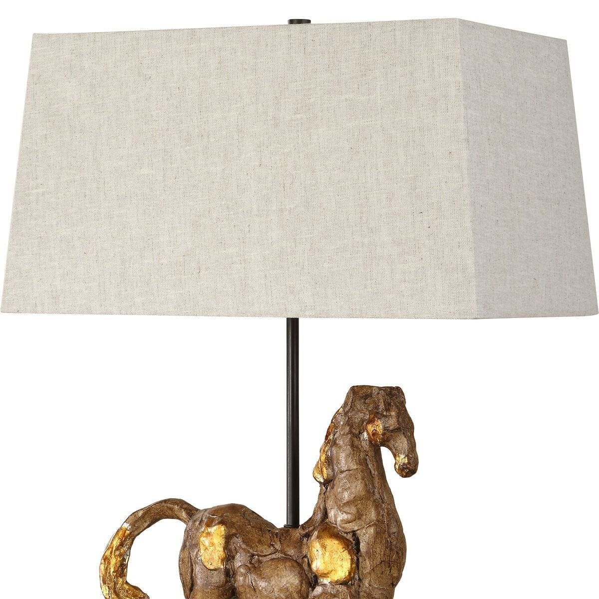 Orphenus Antique Brass Horse Table Lamp Lighting